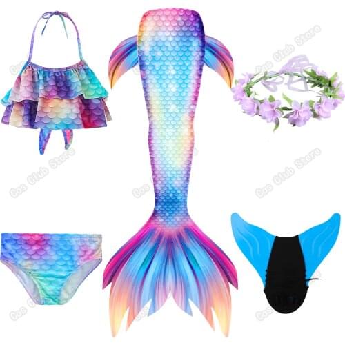 Mermaid Tails For Girls,Children Mermaid Tail Costume Swimsuit,Split Bikini Dress For Kids Swimming Sunbathing And Taking Photos