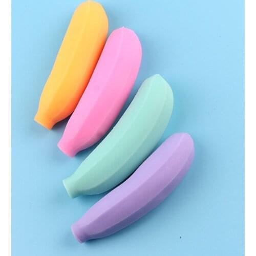 Fidget Toys TPR Decompression Flour Ball Simulation Banana Nibbler Decompression Vent Toy Anti-stress Toy For Adult Kids