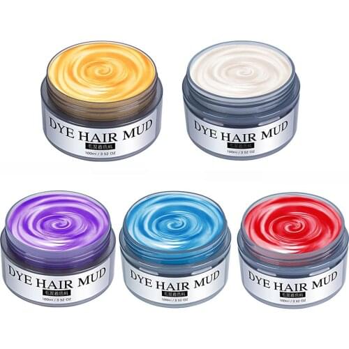 DIY Hair Coloring High-quality Pigment Security Dye Cream One-time Molding Paste Temporary Wax Disposable Styling Tools