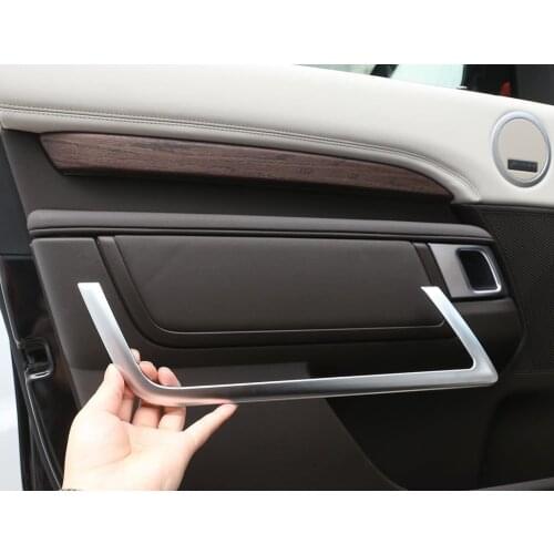 For Land Rover Discovery 5 2017 ABS Matte Chrome Accessories Styling 4Pcs/set Car Interior Door Decoration Strips Trim