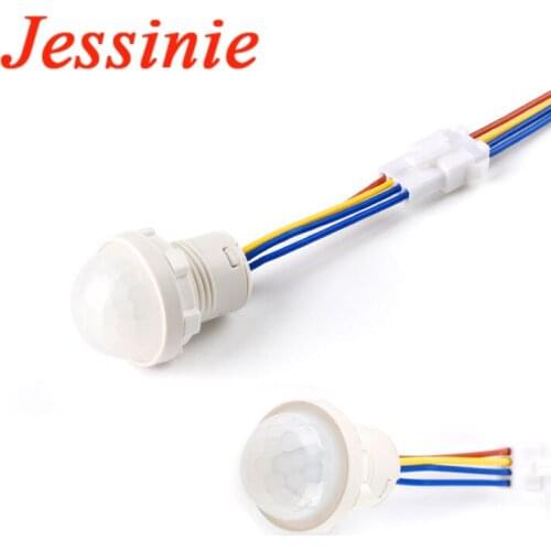 2PCS Mini Closet PIR Sensor Detector Smart Switch 110V 220V LED PIR Infrared Motion Sensor Detection Automatic Light Switch