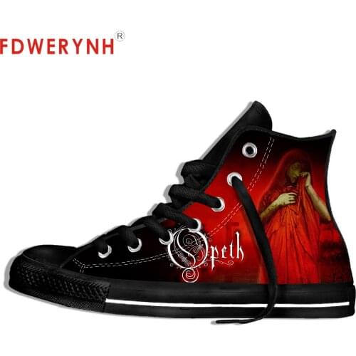 Mens Canvas Casual Shoes OPETH Heavy Metal Rock Band Rock Music Summer Mens Custom Customize Pattern Color Lightweight Shoes