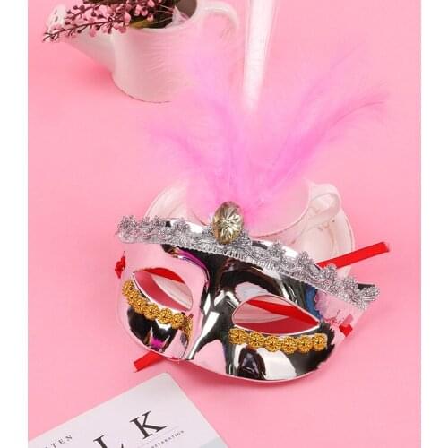 New fiber optic glowing rain silk mask flash laser crown party show prom mask wholesale