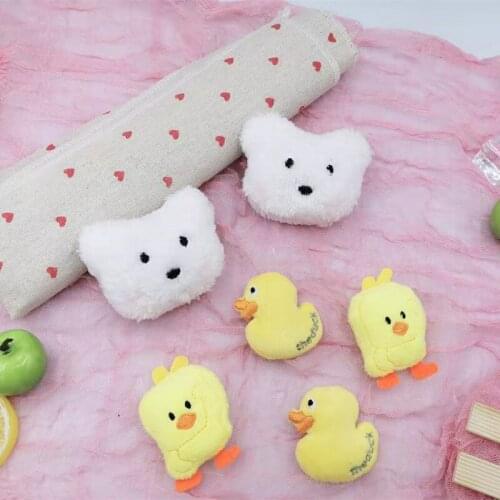 10pcs/lot Cartoon duck patches applilques doll hair decoration for hair cloth and shoes diy handmade free shipping