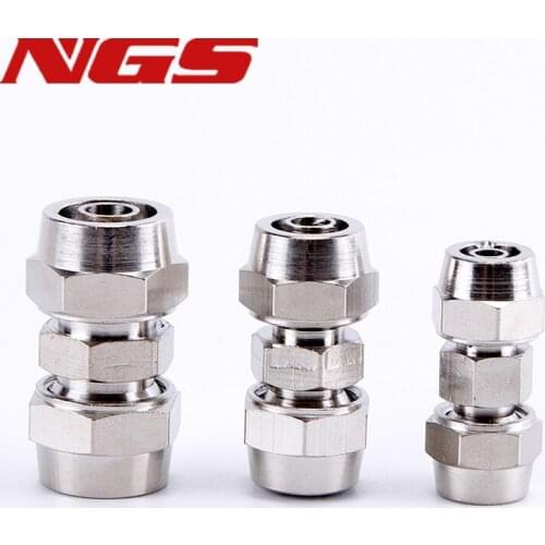 3 x 10mm Dia Pneumatic Air Hose Straight Quick Coupler Coupling Connector