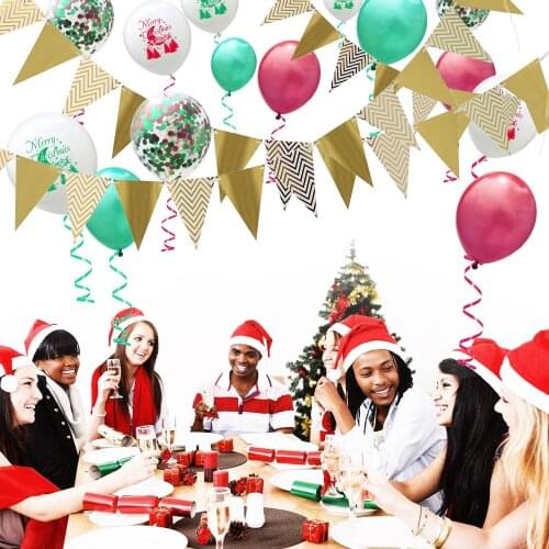 Merry Christmas Balloon Banner Home Decorations Christmas Ornaments Santa Snowman Tree Christmas Gifts