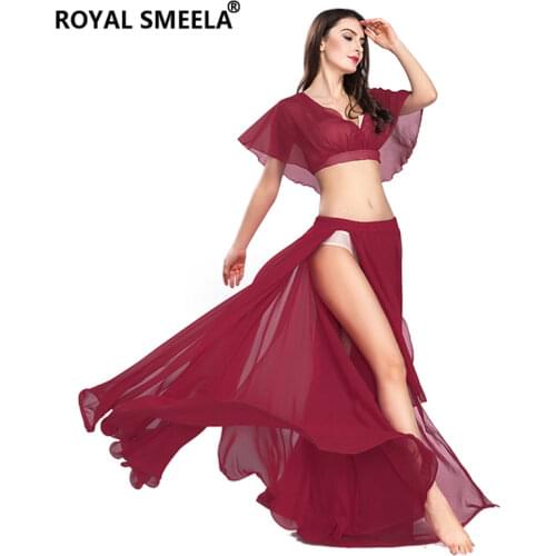 Sexy fashion Women belly dance costume set high quality belly dance wear Belly dance Practice clothes dancing top&skirt -ZH8811