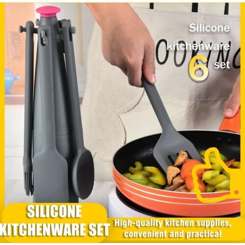 Silicone Kitchenware Kitchen Tools Suit Silicone Spoon Cooking 6-Piece Korean Style Silica Gel Turner Kitchenware Set