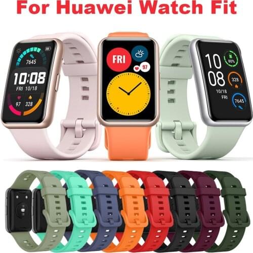 Silicone Strap For Huawei Watch FIT Strap Smartwatch Accessories Replacement Wristband Belt bracelet Huawei Watch fit 2020 Band