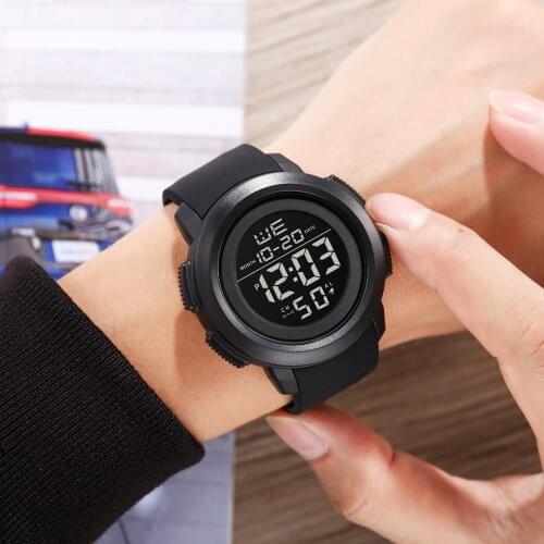 SKMEI 1719 Fashion Men Sport Watches Casual Stopwatch Waterproof LED Digital Wristwatch Vintage Women Gift Alarm Clock Relogio