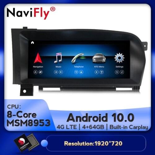 Top!10.25inch Wireless Carplay Android 10.0 Car Multimedia Player for BENZ S W221 W216 CL 2005-2013 S-Class S320 S350 S400