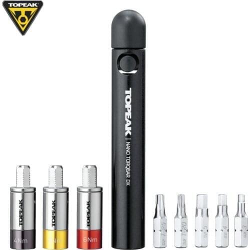 TOPEAK For NANO TORQBAR DX 4 / 5 / 6Nm Tool Torq Bits & 5 tool bits Carry case Compact Preset Torque Wrench Precision-crafted