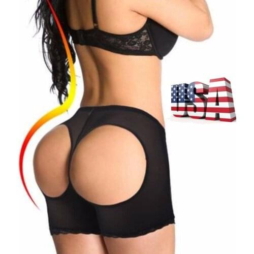 2pcs Women Sexy Butt Lifter Body Shorts Enhancer Tummy Control Panties Intimates Briefs Underwear Butt Booty Shaper Lace Pant