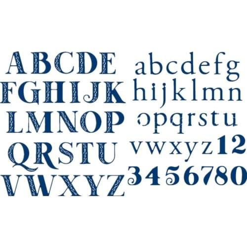 Uppercase Lowercase Alphabets Numbers Metal Cutting Dies for DIY Scrapbooking Paper Cards Making Crafts Supplies 2019 New Diecut