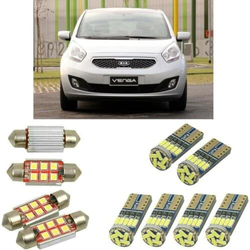 Interior led Car lights For Kia venga yn hatchback bulbs for cars License Plate Light 6pc