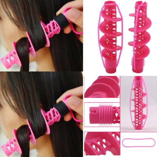 Magic Hair Curlers Long Spiral Rollers Set Easy Fast DIY Tool No Heat Ringlets Hair Rollers