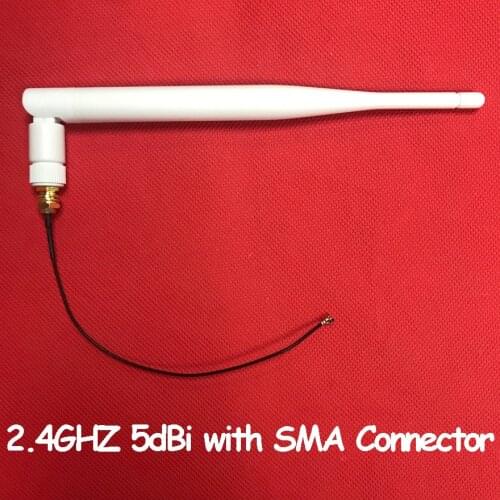 2.4GHz WiFi antenna 5dBi Aerial RP-SMA Male Connector 2.4g antena WIFI Router + 15cm PCI U.FL IPX to SMA Male Pigtail Cable