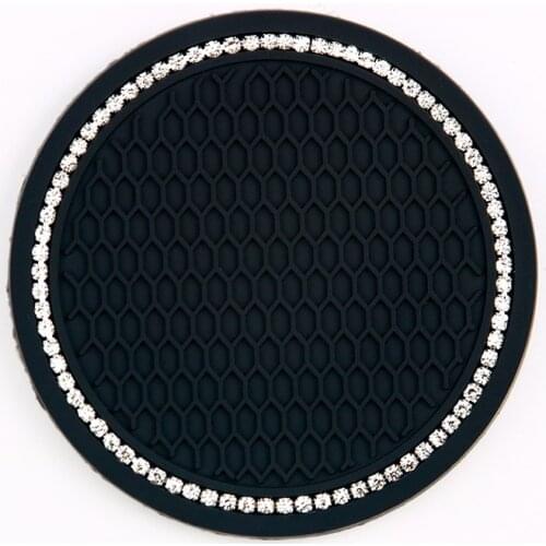 2@#Car Styling Accessories 1/2Pcs Car Coaster Water Cup Bottle Holder Anti-Slip Pad Mat Silica Gel for Interior Decoration