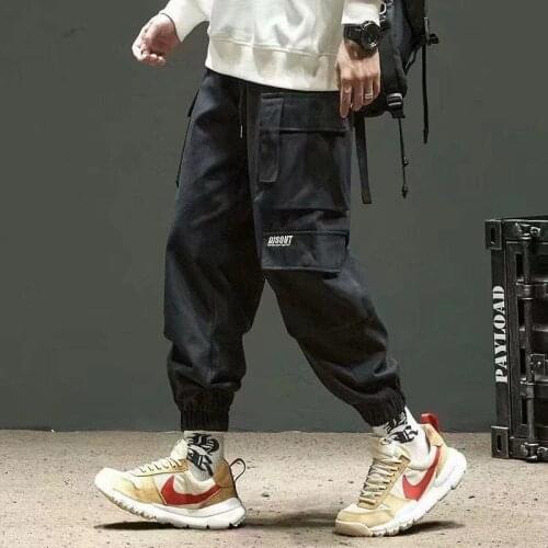 Streetwear Black Mens Harem Joggers Pants Men Cargo Pants 2021 Hip Hop Casual Pockets Sweatpants Male Oversized Fashion Trousers