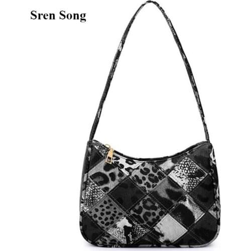 Retro Handbags for Female 2021 Summer New Fashion Shoulder Bags Pu Leather Crossbody Bags Geometry Underarm Bags and Purse