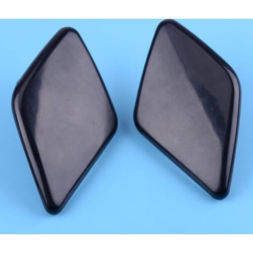 DWCX 1Pair Black Front Bumper Headlight Washer Cover Cap Trim Fit for VOLVO XC90 2007-2010 2011 2012 2013 2014