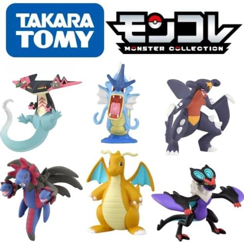TOMY Pokemon Figures MS Series 6 Most Popular Dragon Type Pokémon Noivern Dragonite High-Quality Anime Collection Children Gifts