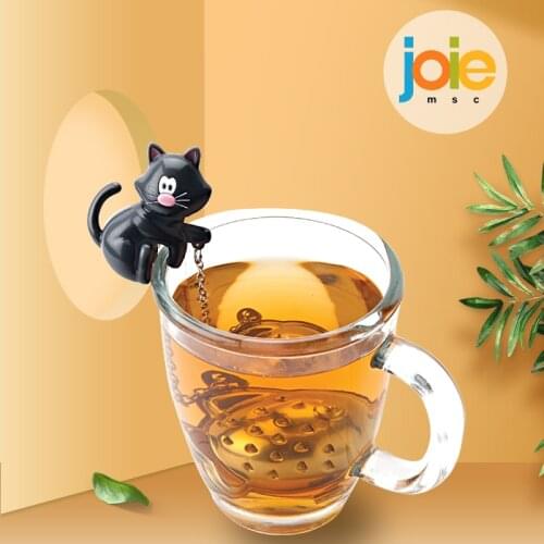 JOIE Tea Infuser Creative Safety Tea Bag Filter Cat Shape Cute Tea Strainer for Tea Pot Cup Use Cute People Shape Food Grade