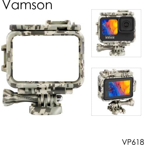 Vamson for Gopro 9 Accessories Camouflage Protective Cover Border Frame Housing Case for Gopro Hero 9 Black Action Camera VP618