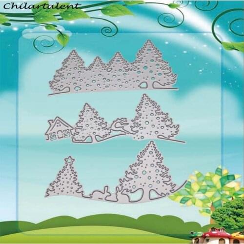 Christmas tree frame metal cutting dies for Scrapbooking Card making Clear Stamps Stencil embossing New 2018 paper cutter craft