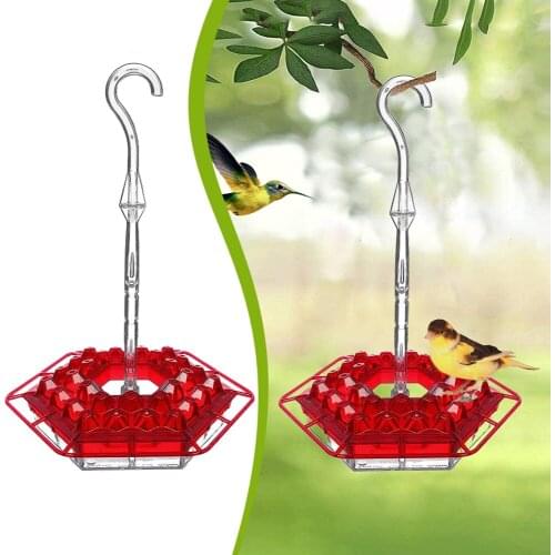 Hanging Window Wild Bird Feeder with Suction Cups Removable Outdoor Hummingbird Feeders With Chains Drain Holes For Garden Yard