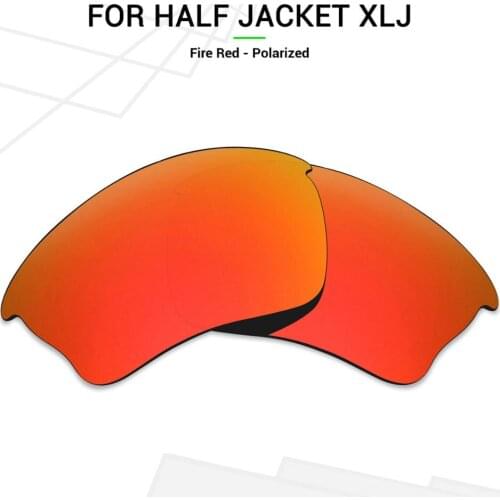 Mryok POLARIZED Replacement Lenses for Oakley Half Jacket XLJ Sunglasses Fire Red