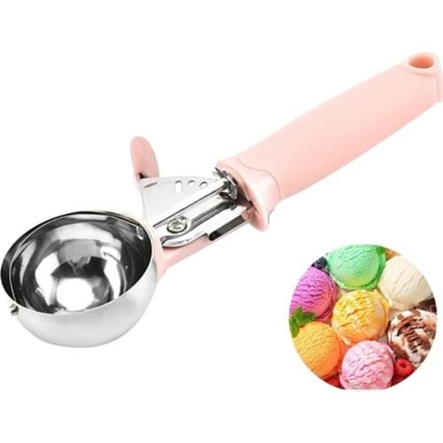 NHBR Stainless Steel Ice Cream Spoon Metal Icecream Cookie Scoop Melon Fruit Baller Ice Ball Maker Kitchen Tools