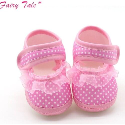 Toddler Shoes Lace Spring Newborn baby boy Girls Booties Polka Dot Baby Shoes Moccasins Newborn Girls Booties for Newborn