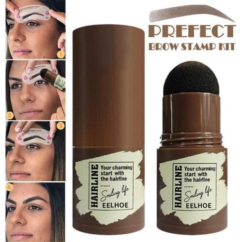 One Step EyeBrow Stamp Shaping Kit With Reusable Eyebrow Stencils Waterproof Long Lasting Eyebrow Stencils Shaping Makeup Tool