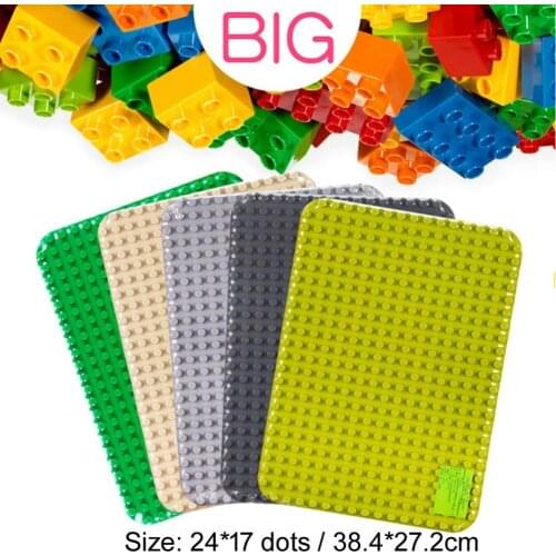 24*17 Big Dots Baseplate for Large Building Block compatible DIY Base Plate MOC Loose Brick 38.4*27.2cm
