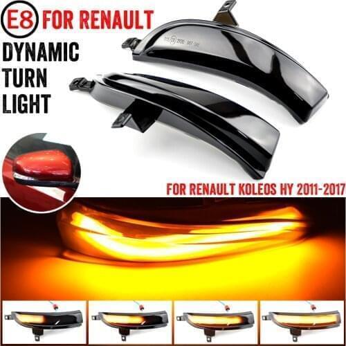 Pair Dynamic LED Side Rearview Mirror Indicator Light Turn Signal Lights Lamp For Renault Koleos 2012 2013 2014 2015 2016