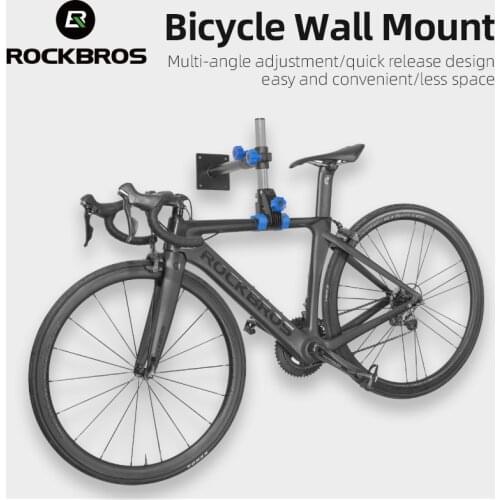 ROCKBROS Bike Repair Stand Bicycle Hanging Wall Mount MTB Road Bike Rack Indoor Fixed Multi-angle Quick Release Repair Station