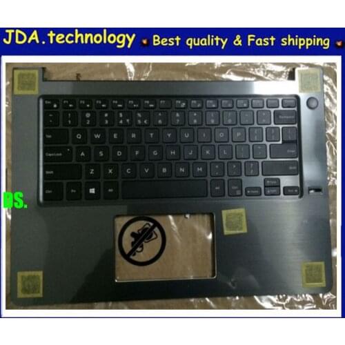 MEIARROW New/Orig Laptop palmrest topcase FOR Dell Vostro 14 5468 V5468 US keyboard upper cover black