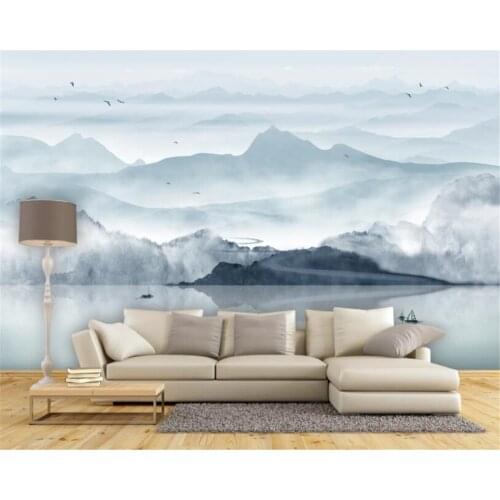 Beibehang Custom wallpaper murals Ink landscape painting landscape backdrop wall papers home decor papier peint carta da parati