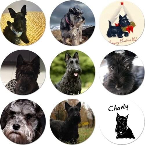 Scottish Terrier Dog Puppy Puppies Icons Pins Badge Decoration Brooches Metal Badges For Backpack Decoration