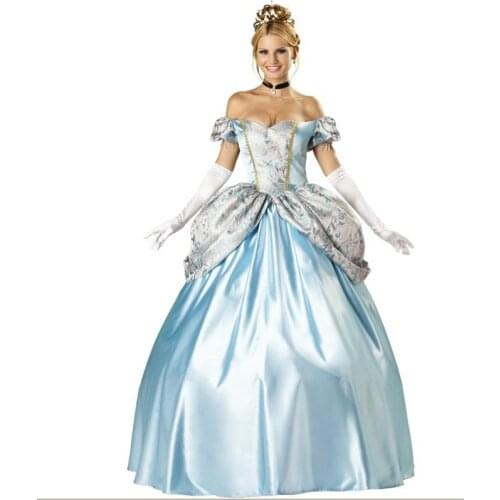 Fairy Tales Princess Costume Adult Elegant Carnival Cosplay Women Deluxe Fancy Dresses Stage Costume Halloween Party Dress