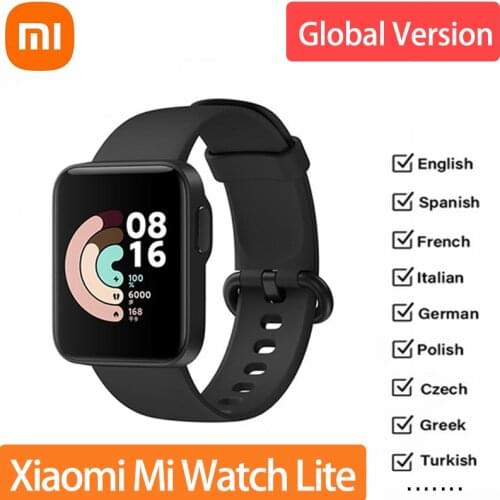 Xiaomi Mi Watch Lite Global Version 1.4 Inch Touch Screen Smart Watch GPS 5ATM Waterproof SmartWatch Fitness Heart Rate Monitor