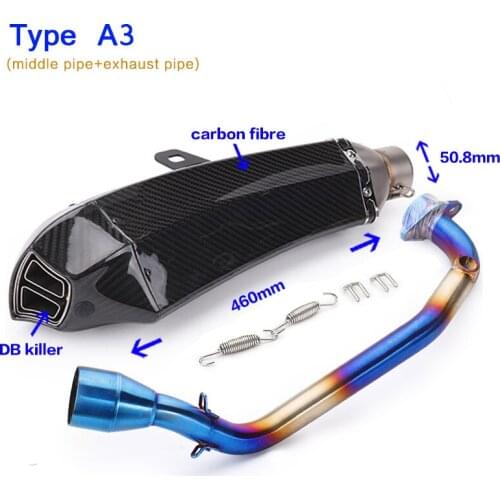 Smax155 force155 Mid Link Pipe Full System Motorcycle Exhaust Muffler pipe Front Pipe For Yamaha SMAX155 FORCE155 Slip-On