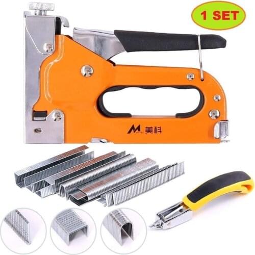 SUNSHINE 3-in-1 Staple Gun Kit with Staple Remover and 600 Staples,Hand Operated Gun Tacker Tool for Upholstery
