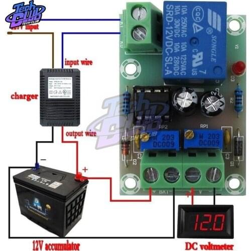 XH-M601 battery charging control board 12V intelligent charger power control panel automatic charging /Stop Switch