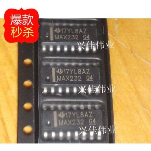 10PCS New original authentic MAX232 MAX232DR RS232 SOP16 TI
