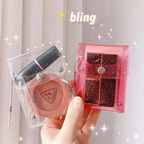 2021 New Transparent Coin Purse PVC Waterproof Portable Storage Bag Lipstick Storage Bag Ins Mini Wallet Girls Card Case Holder