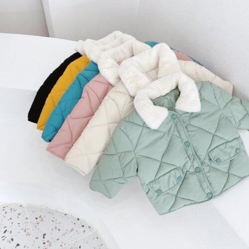 2021 Winter Girls Coats Children Warm Cotton-padded Jacket Kids Diamond Outerwear Student Outdoor Warm Parkas Baby Clothing