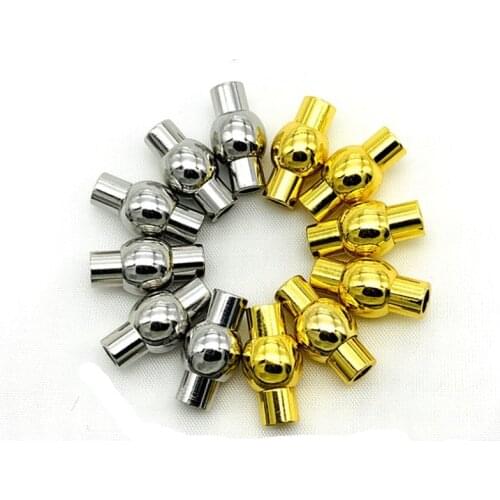 5 Sets Brass Stronge Magnetic Bracelet Clasps Connectors Fit 3 4 5 6mm Round Leather Cord Jewelry Making