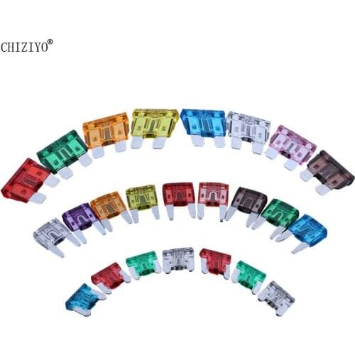 80PCS Car Fuses Mixed MINI ATS ATC Zinc Blade Fuse 5 10 15 20 25 30 40A AMP Set For Auto Car Truck CHIZIYO